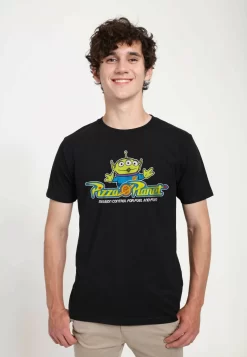 Disney Pixar Unisex Pizza Arcade- T-Shirt Print - Black
