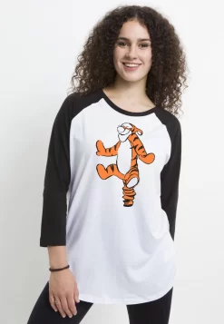 Disney Winnie The Pooh Basic Sketch Tigger - Longsleeve - White Black