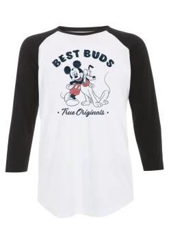 Disney Mickey Mouse Vintage Buds - Longsleeve - White Black -Disney 7d8ae4cfc25748ce95ad4e32633864fe scaled