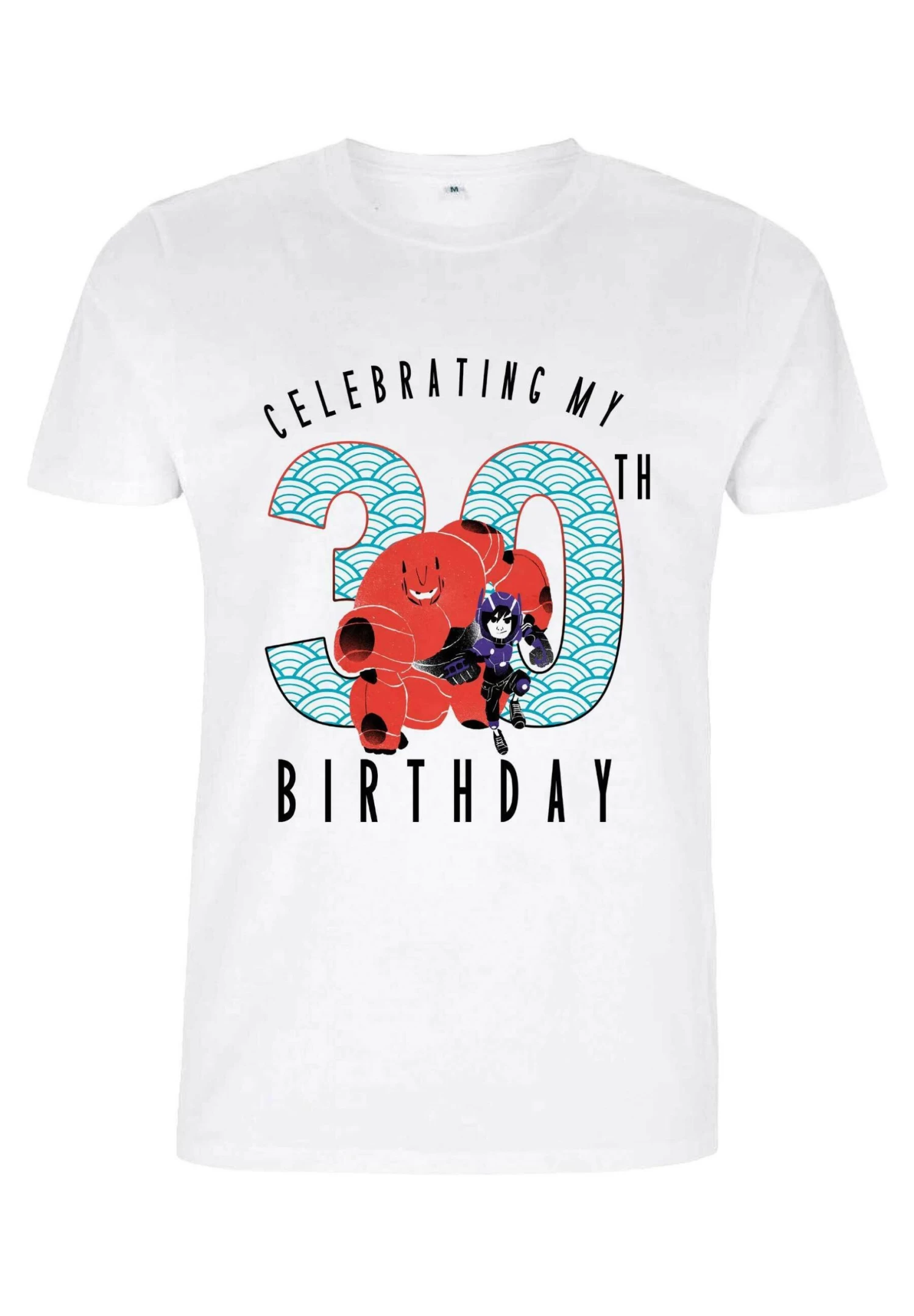 Disney Big Hero 6 Movie Baymax 30 Years Unisex - T-Shirt Print - White 5 Disney Big Hero 6 Movie Baymax 30 Years Unisex - T-Shirt Print - White - Afbeelding 5