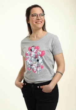 Disney Dalmatians Dalmatian Group Valentines - T-Shirt Print - Heather Grey -Disney 847dde98f48446b9b234465f256b5126