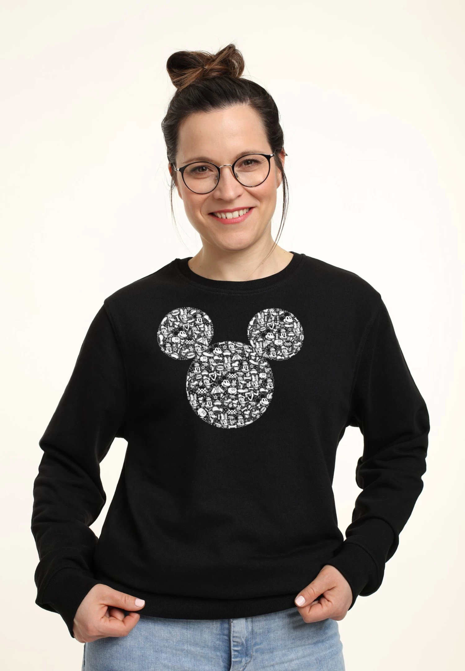 Disney Classic Mickey Mickey Icons Fill - Sweater - Black 1 Disney Classic Mickey Mickey Icons Fill - Sweater - Black