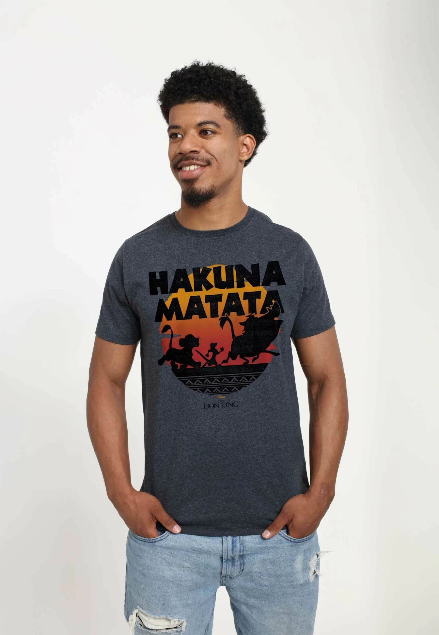 Disney The Lion King Hakuna Silos Unisex - T-Shirt Print - Melangeblack 1 Disney The Lion King Hakuna Silos Unisex - T-Shirt Print - Melangeblack