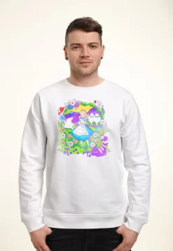 Disney Alice In Wonderland Alice Psychedelic Scene Dsaxcgsc - Sweater - White