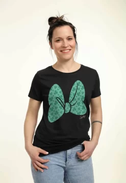 Disney Mickey Classic Clover Bow - T-Shirt Print - Black