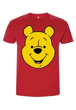 Disney Winnie The Pooh Winniepooh Big Face - T-Shirt Print - Red