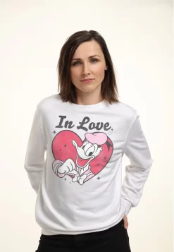 Disney Mickey Classic In Love Donald - Sweater - White