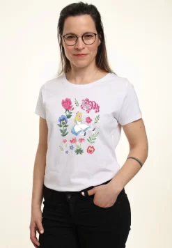 Disney Alice In Wonderland Alice Friends Flowers - T-Shirt Print - White 7 Disney Alice In Wonderland Alice Friends Flowers - T-Shirt Print - White -Disney 8edf0e99df9b496cb9ec00f6f0e9c1ed