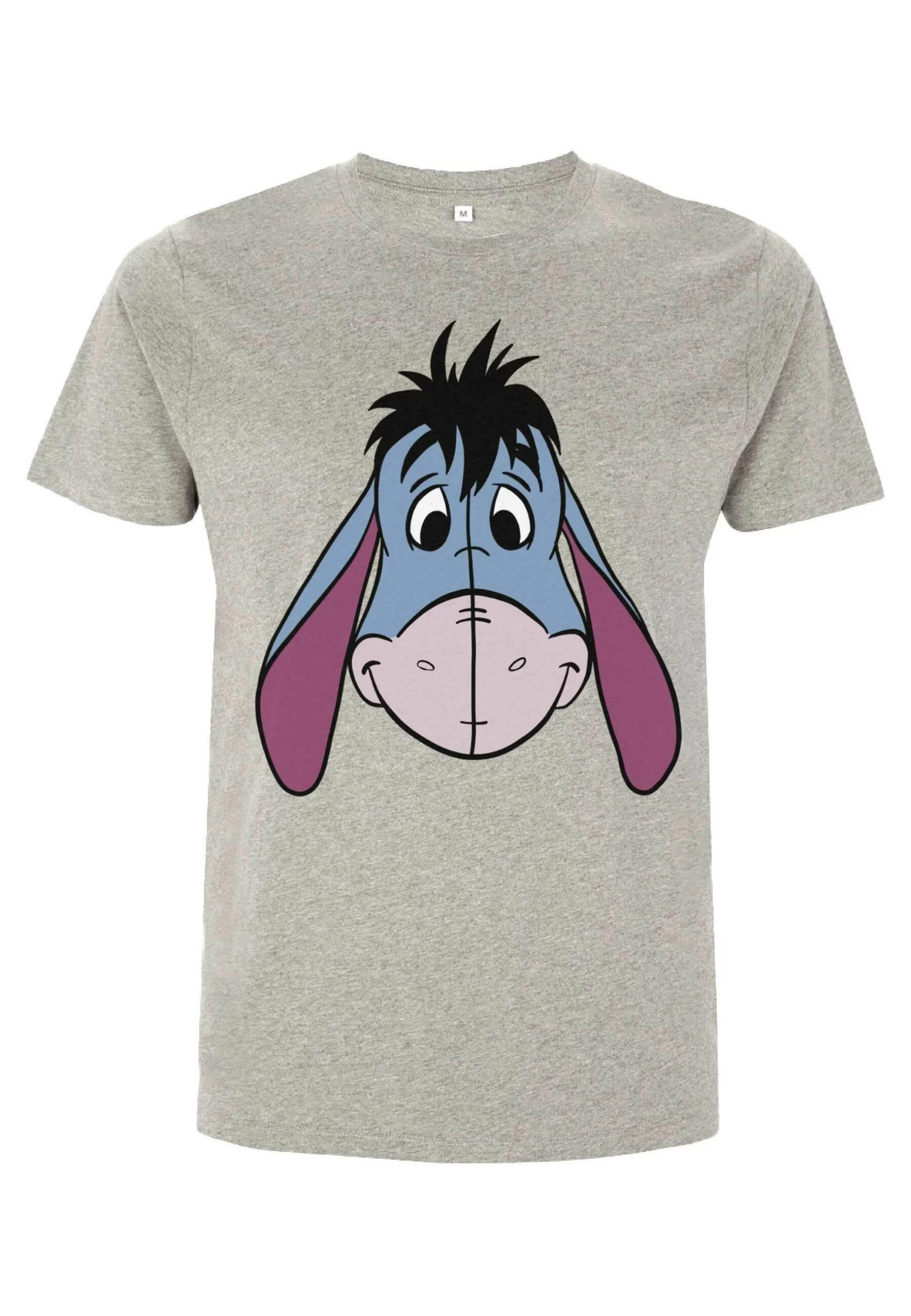 Disney Winnie The Pooh Eyore Big Face Unisex - T-Shirt Print - Melange Grey 4 Disney Winnie The Pooh Eyore Big Face Unisex - T-Shirt Print - Melange Grey - Afbeelding 4