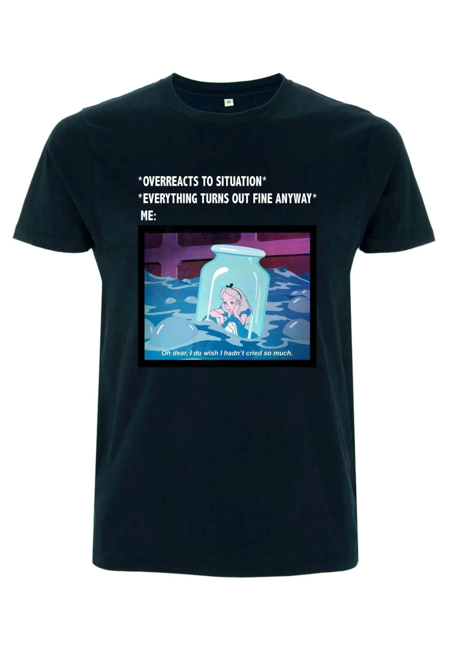 Disney Alice In Wonderland Anxiety Meme - T-Shirt Print - Navy Blue 5 Disney Alice In Wonderland Anxiety Meme - T-Shirt Print - Navy Blue - Afbeelding 5