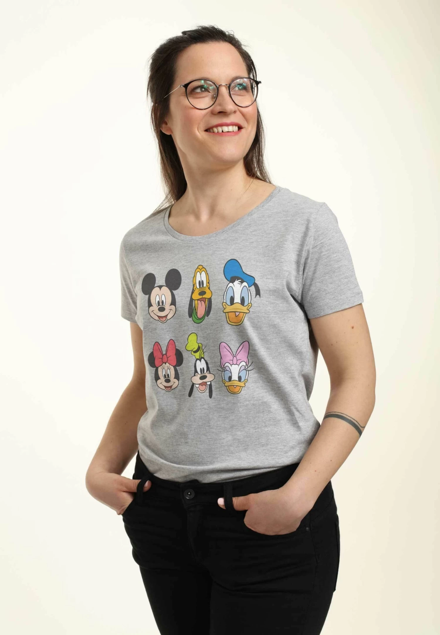 Disney Classic Mickey Always Trending Stack - T-Shirt Print - Heather Grey 3 Disney Classic Mickey Always Trending Stack - T-Shirt Print - Heather Grey - Afbeelding 3