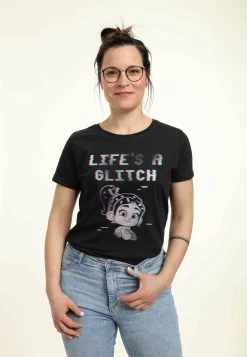 Disney Wreck It Ralph Glitch Life - T-Shirt Print - Black -Disney 9de9cb0b6d484b558891e5a8d80a2040