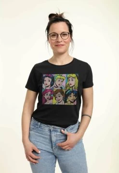 Disney Princesses Pop Princesses - T-Shirt Print - Black -Disney 9e1fc32cbdc04c5d88f229e24f75b6ac