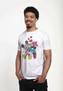 Disney Mickey Mouse Mickey Minnie Love Unisex - T-Shirt Print - White -Disney 9ea593c233124471bc4025d1ef49b1ae scaled