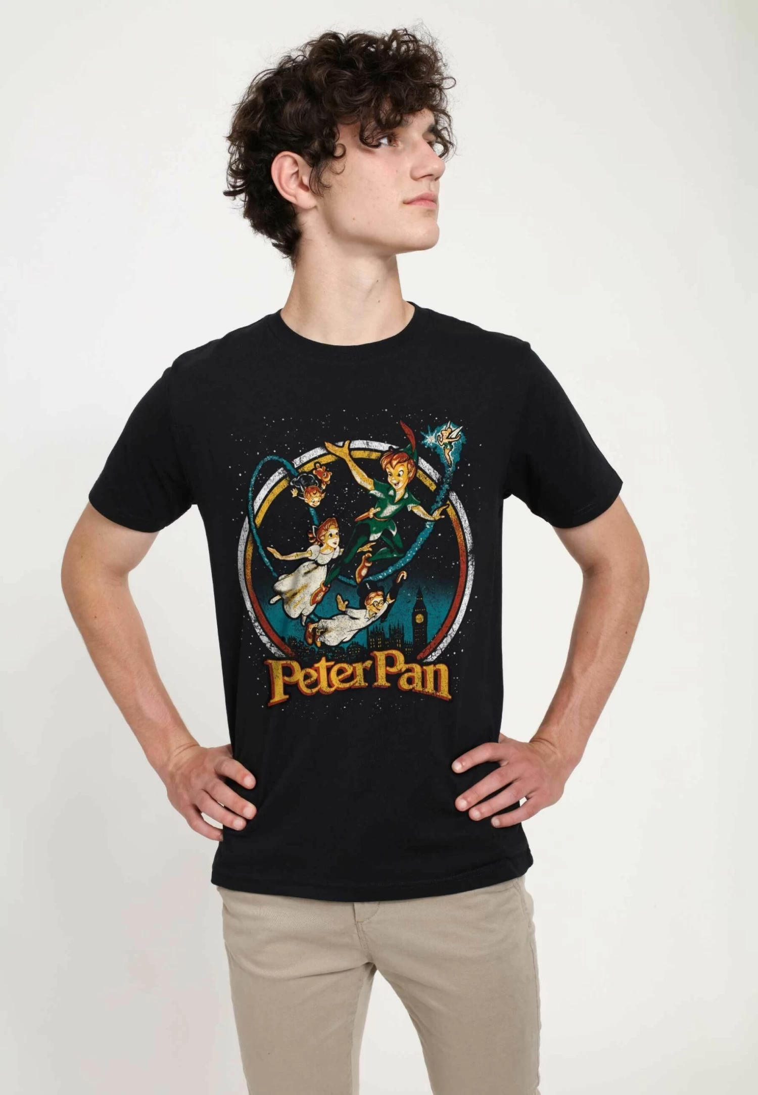 Disney Peter Pan London Flyin Unisex - T-Shirt Print - Black 3 Disney Peter Pan London Flyin Unisex - T-Shirt Print - Black - Afbeelding 3