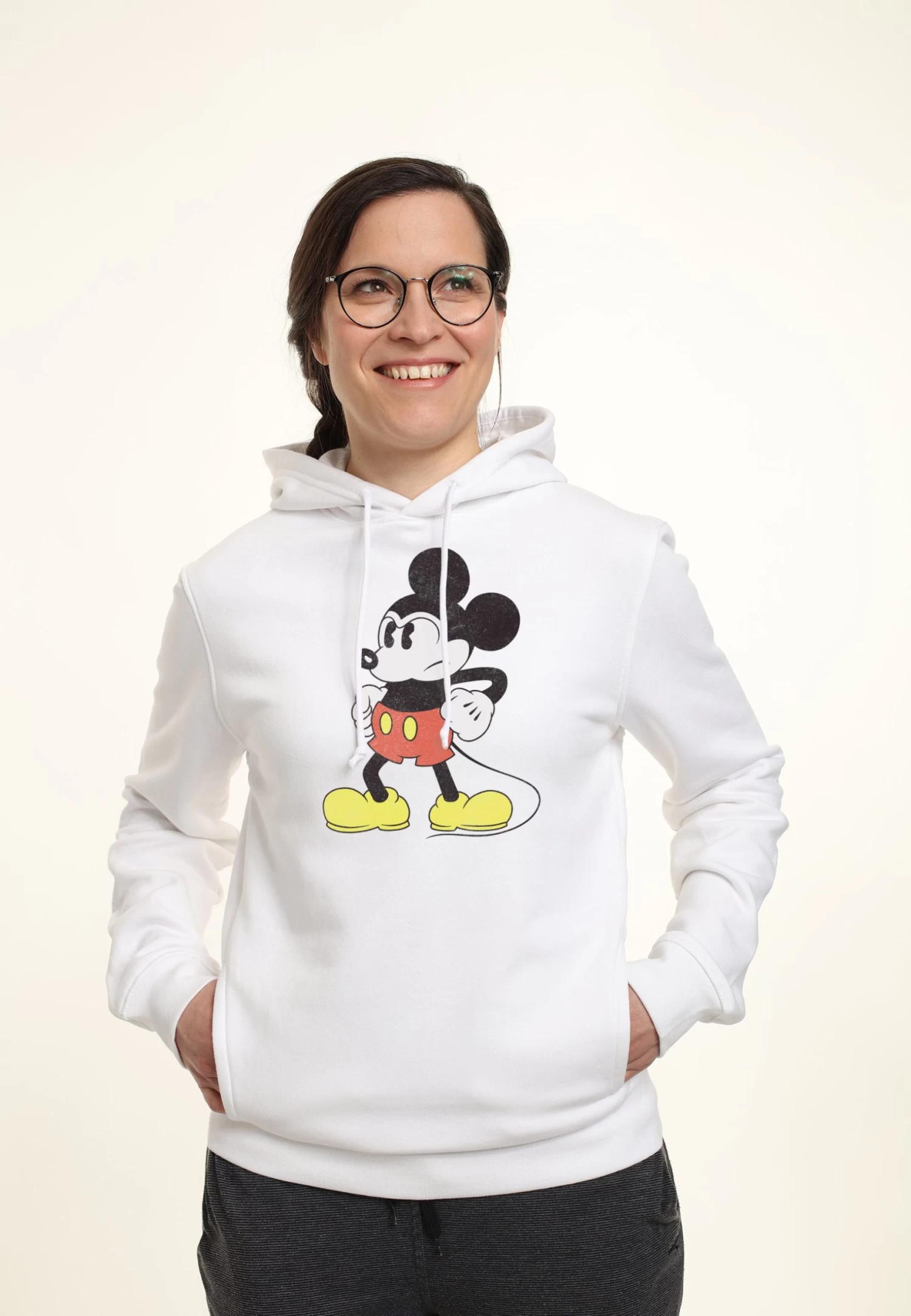 Disney Classic Mickey Mightiest Mouse - Hoodie - White 1 Disney Classic Mickey Mightiest Mouse - Hoodie - White