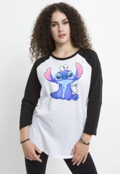 Disney Lilo Stitch Cute Ducks - Longsleeve - White Black