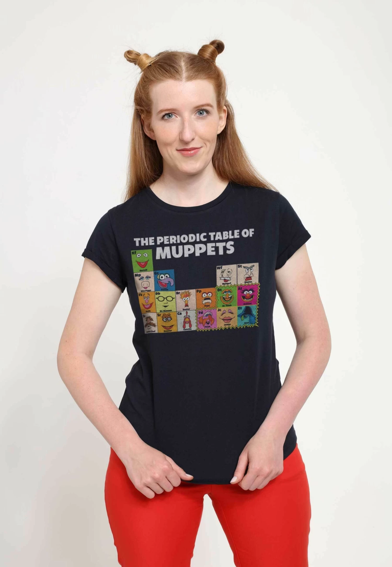 Disney Muppets Periodic Table Of Muppets - T-Shirt Print - Navy Blue 3 Disney Muppets Periodic Table Of Muppets - T-Shirt Print - Navy Blue - Afbeelding 3