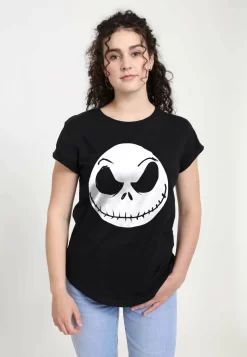 Disney Nightmare Before Christmas Big Face Jack - T-Shirt Print - Black