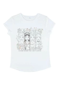 Disney Princesses Princesses Floral - T-Shirt Print - White -Disney ad559614db7b497e9f25862f7d845c4c