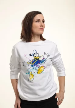 Disney Classic Mickey Splatter Donald - Sweater - White -Disney b22d9e2999e34cd48bffe5b5bb9e5c47 scaled