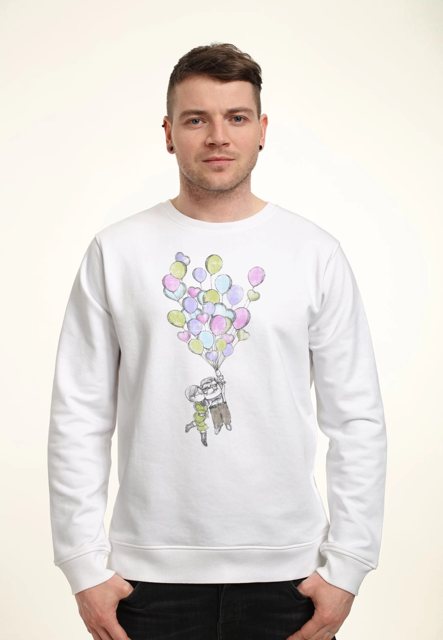 Disney Up Love Is In The Air - Sweater - White 1 Disney Up Love Is In The Air - Sweater - White