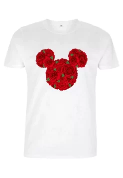 Disney Mickey Classic Mickey Mouse Roses - T-Shirt Print - White