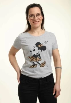 Disney Mickey & Friends Leopard Mouse - T-Shirt Print - Heather Grey -Disney be0ca8c96801475797a09ad964c0eef5