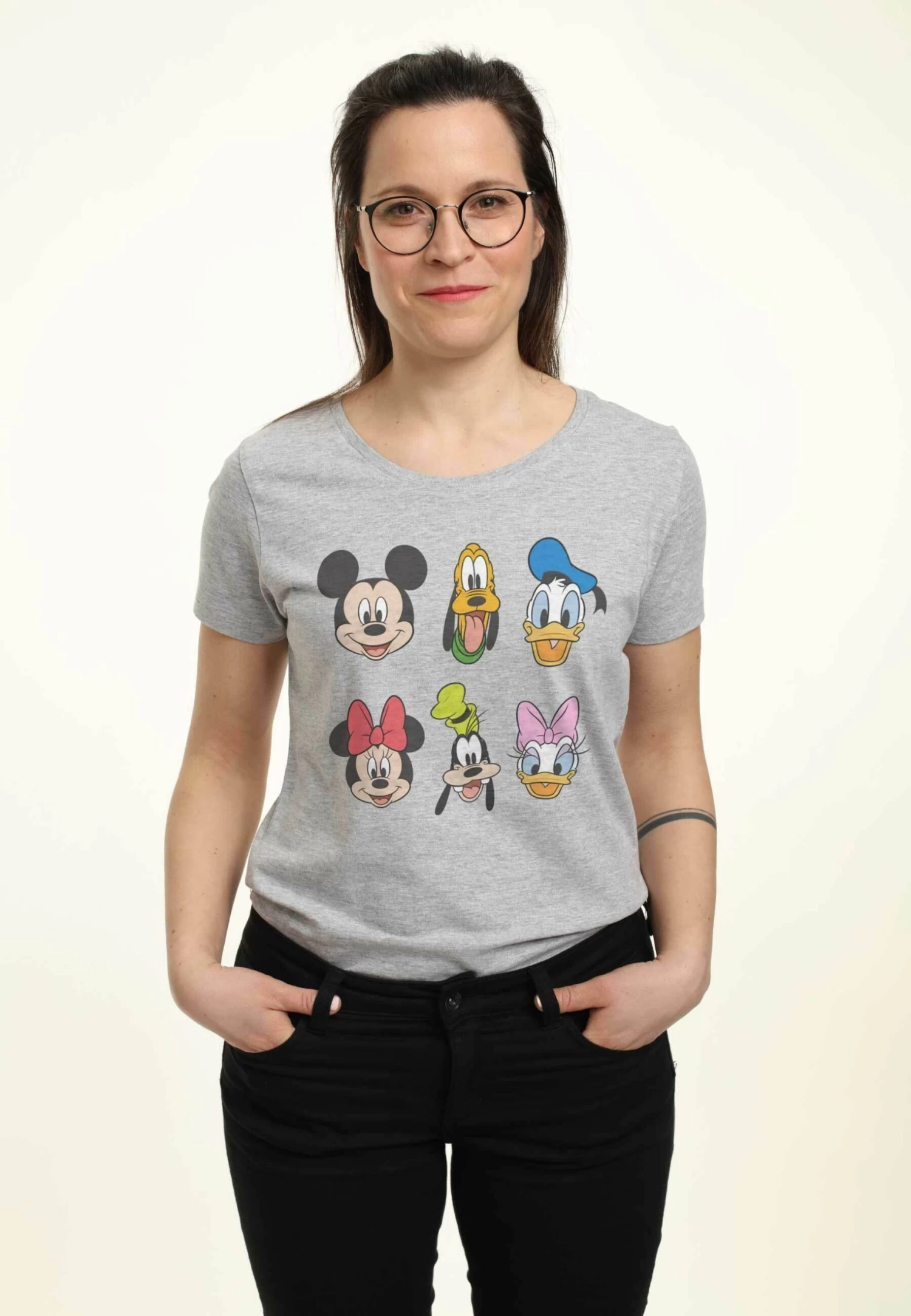 Disney Classic Mickey Always Trending Stack - T-Shirt Print - Heather Grey 1 Disney Classic Mickey Always Trending Stack - T-Shirt Print - Heather Grey
