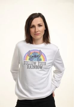 Disney Lilo & Stitch Stitch Rainbow - Sweater - White