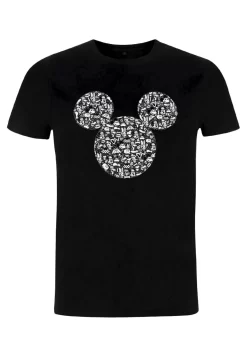 Disney Classic Mickey Mickey Icons Fill - T-Shirt Print - Black