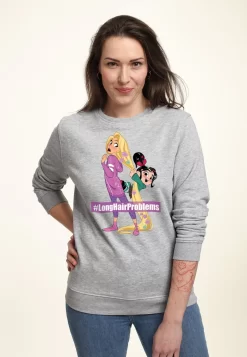 Disney Wreck-It Ralph 2 Long Hair Rapunzel Vanellope - Sweater - Heather Grey