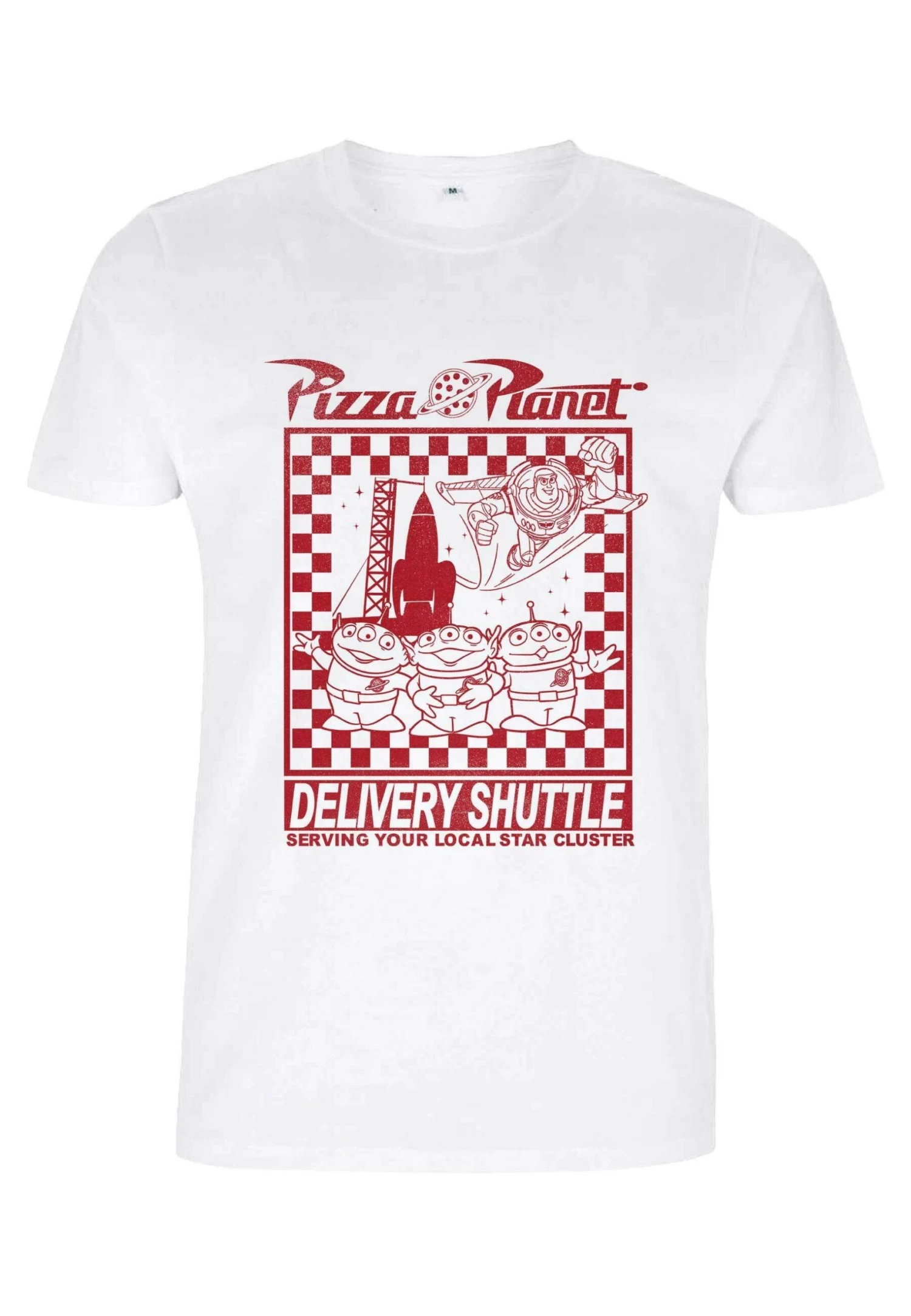 Disney Pixar Pizza Planet Delivery- T-Shirt Print - White 5 Disney Pixar Pizza Planet Delivery- T-Shirt Print - White - Afbeelding 5