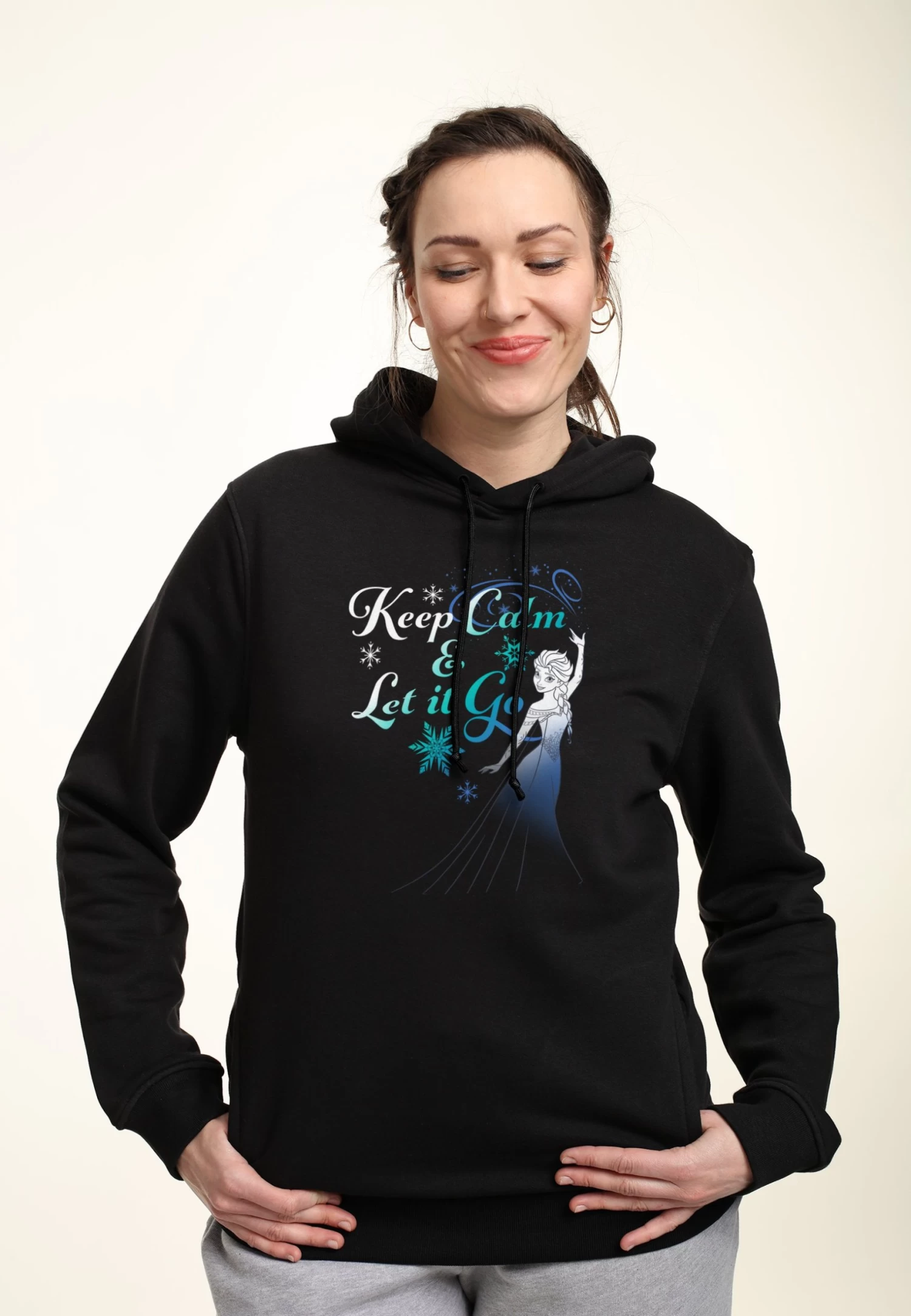 Disney Frozen Let It Go Now - Hoodie - Black 1 Disney Frozen Let It Go Now - Hoodie - Black