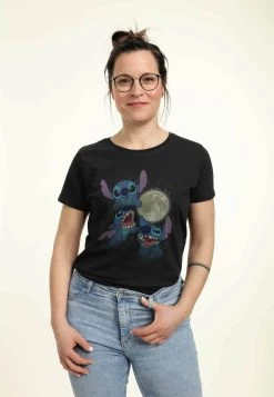 Disney LiloStitch Three Stitch Moon - T-Shirt Print - Black -Disney d300599f2d5c4aadbaff19f14990061b