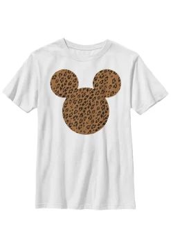 Disney Classic Mickey Cheetah Mouse - T-Shirt Print - White
