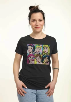 Disney Princesses Pop Princesses - T-Shirt Print - Black
