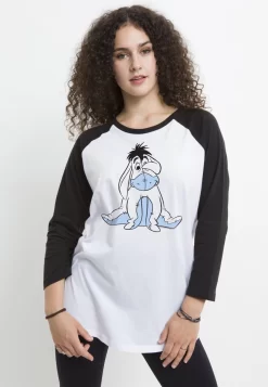 Disney Winnie The Pooh Sketch Eeyore - Longsleeve - White Black