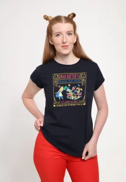 Disney Alice In Wonderland Dis Mad Hatter Tea - Dsax03Jmsc - T-Shirt Print - Navy Blue