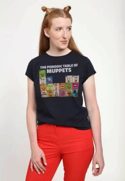 Disney Muppets Periodic Table Of Muppets - T-Shirt Print - Navy Blue