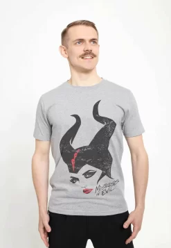 Disney Maleficent: Mistress Of Evil Mal Evil Unisex - T-Shirt Print - Melange Grey