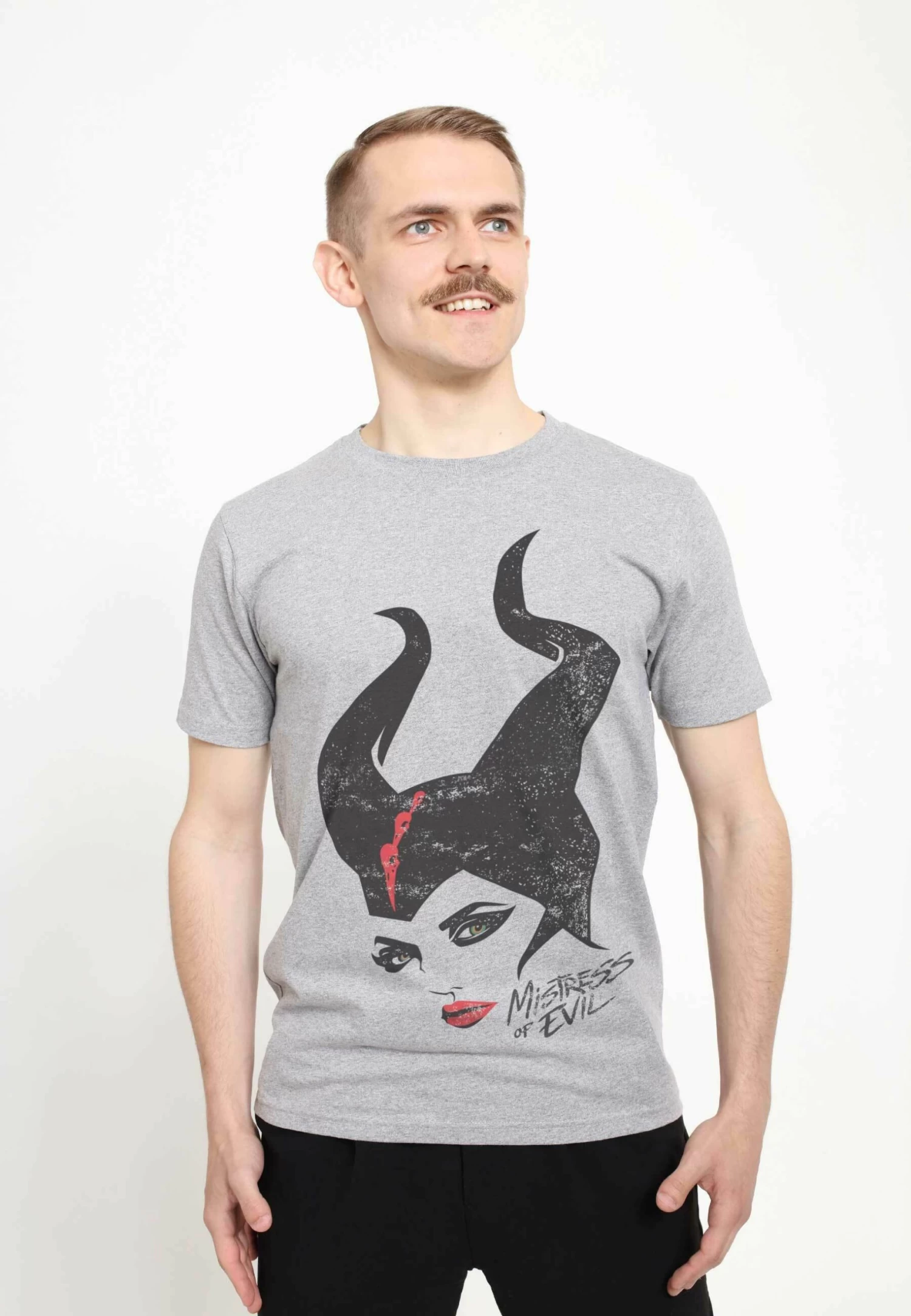 Disney Maleficent: Mistress Of Evil Mal Evil Unisex - T-Shirt Print - Melange Grey 1 Disney Maleficent: Mistress Of Evil Mal Evil Unisex - T-Shirt Print - Melange Grey