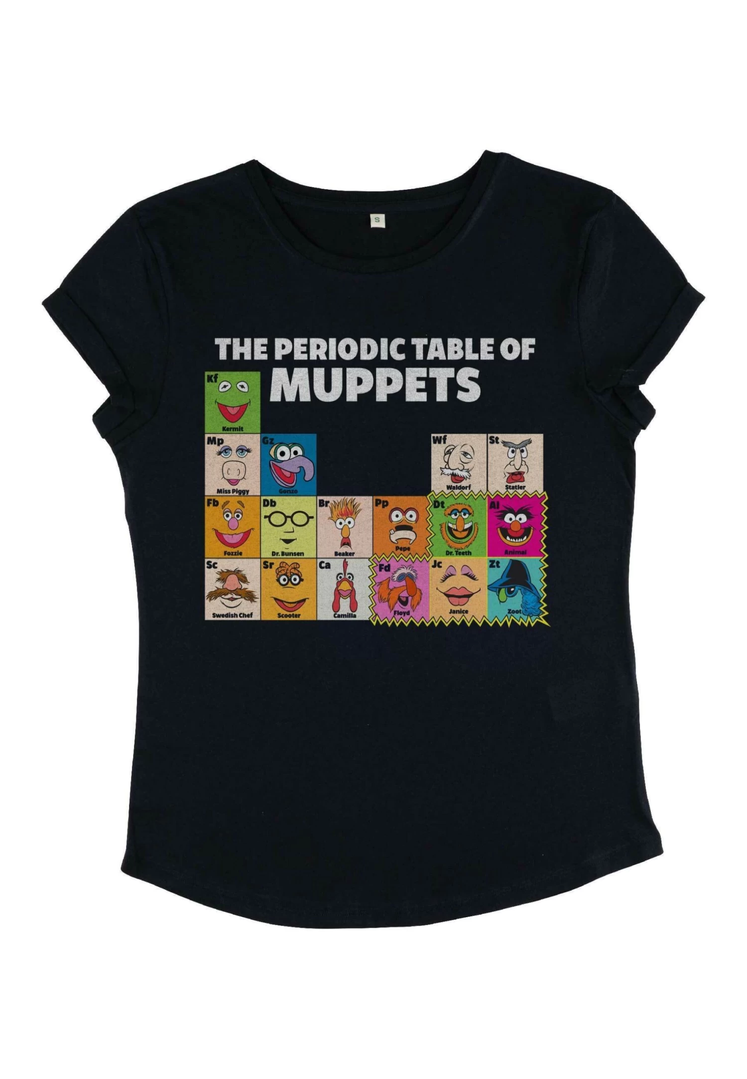 Disney Muppets Periodic Table Of Muppets - T-Shirt Print - Navy Blue 5 Disney Muppets Periodic Table Of Muppets - T-Shirt Print - Navy Blue - Afbeelding 5