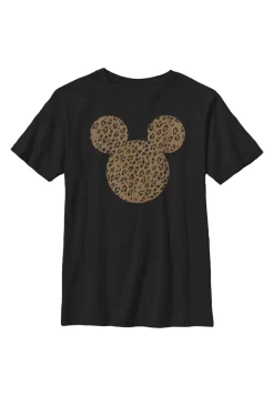 Disney Classic Mickey Cheetah Mouse - T-Shirt Print - Black