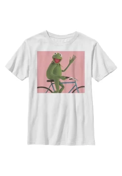 Disney Muppets Biking Kermit - T-Shirt Print - White