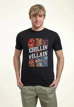 Disney Villains Villains Chills Unisex - T-Shirt Print - Navy Blue