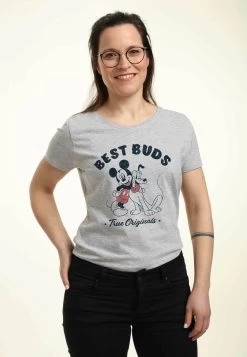 Disney Mickey Mouse Vintage Buds - T-Shirt Print - Heather Grey -Disney f17a52af2ed9469fbdcd480c90e2e488