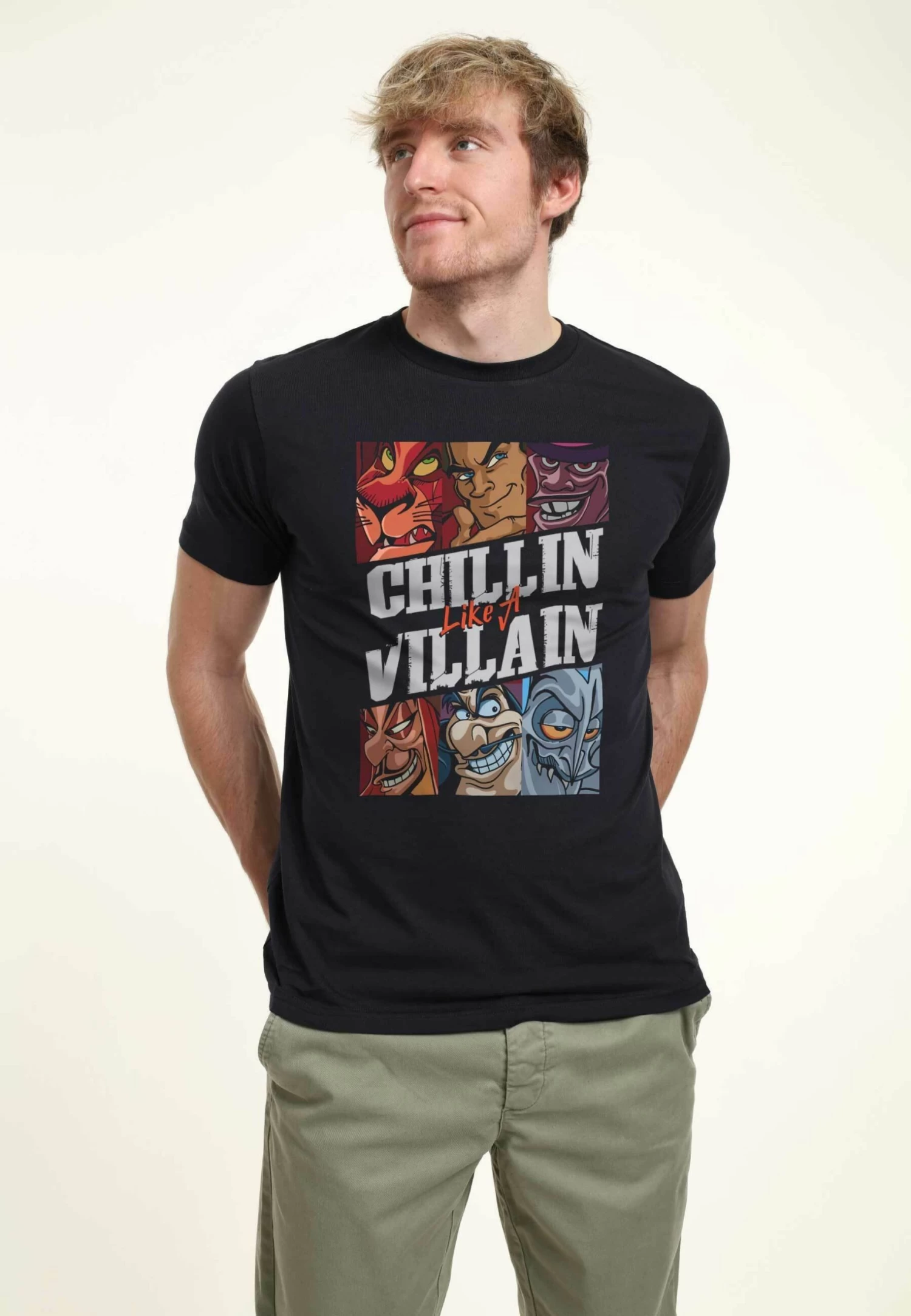 Disney Villains Villains Chills Unisex - T-Shirt Print - Navy Blue 4 Disney Villains Villains Chills Unisex - T-Shirt Print - Navy Blue - Afbeelding 4