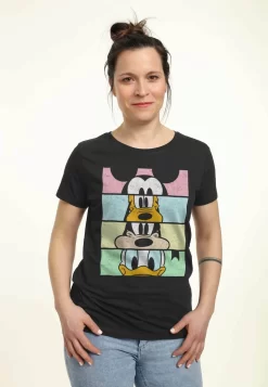 Disney Mickey Classic Crew Crop - T-Shirt Print - Black