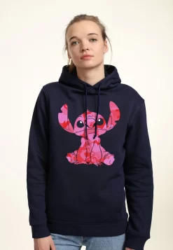 Disney Lilo Stitch Stitch Heart Fill - Hoodie - Navy Blue